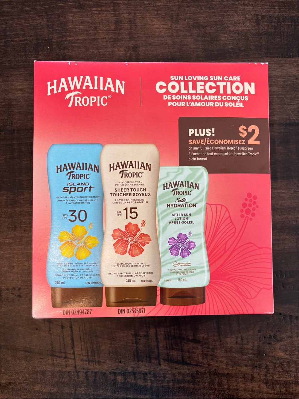 New! Hawaiian Tropic Sunscreen Lotion Combo Pack